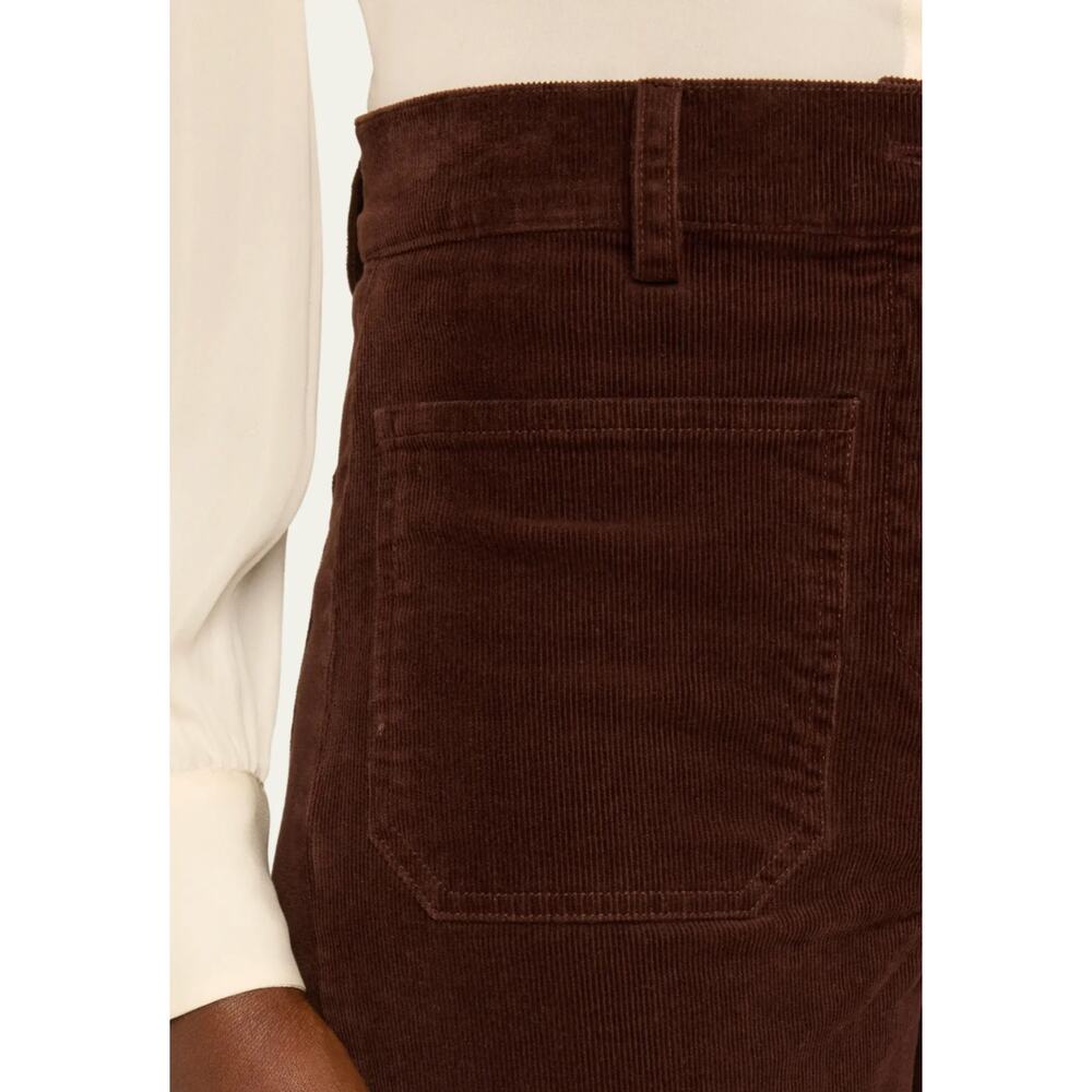 Nili Lotan Womans 2 Florence Wide Leg Corduroy Flare Pants High Rise Cigar Brown - Picture 11 of 14